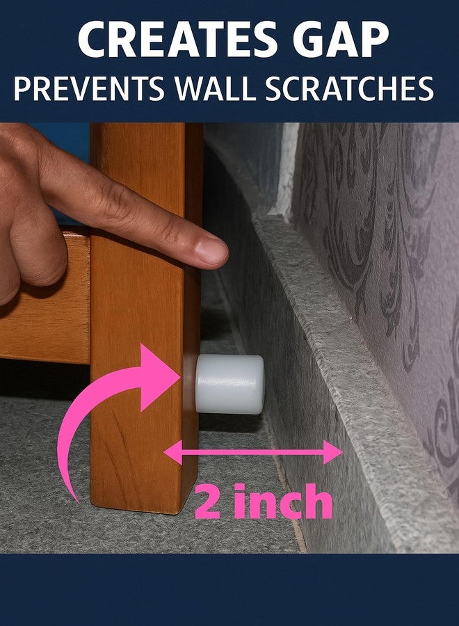 KITCHFREND Sofa Wall Protector - 2 Inch Nylon Plastic Bush with Screw | Each Pack of 10 | Wall Protectors for Furniture | Sofa Back Protector from Wall|Prevent Sofa Wall Scratches | Easy Installation - Image 4